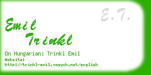 emil trinkl business card